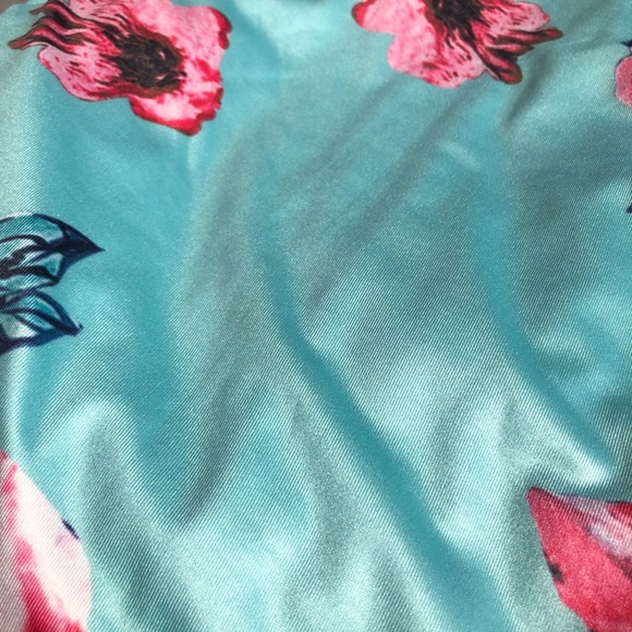 LAST 1: NEW Teal Floral Short Sleeve Maxi Dress - Picture 2 of 6